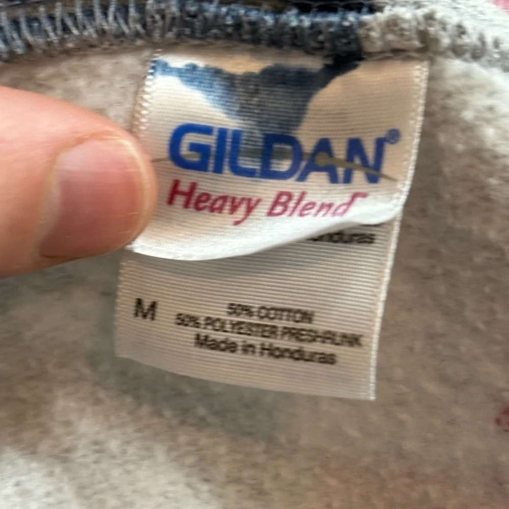 Unisex gilden American USA flag sweatshirt long sleeve cotton size medium - Picture 2 of 15